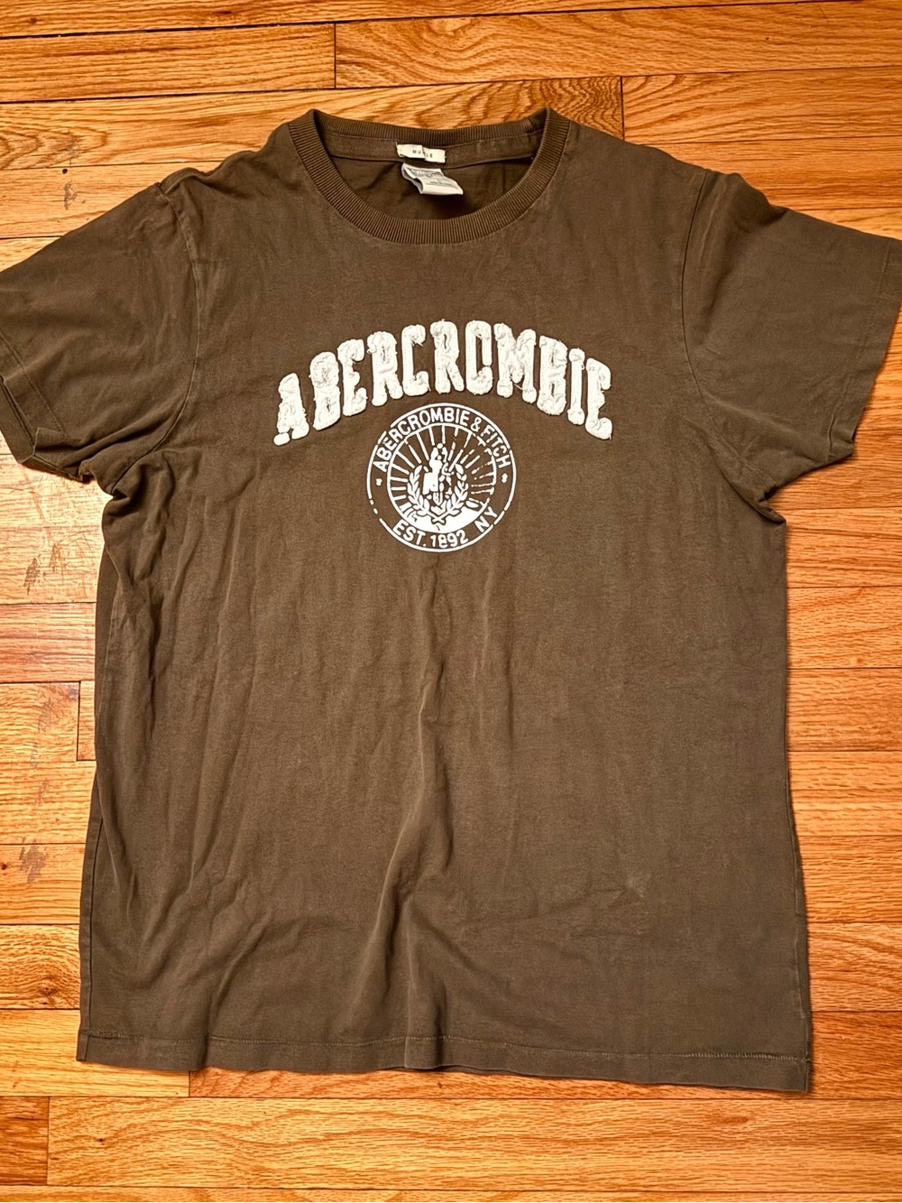 Abercrombie & Fitch Olive Green Logo Short Sleeve Tee